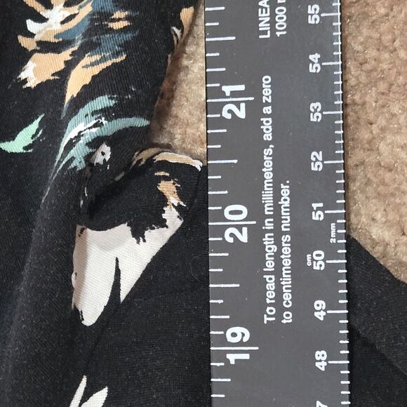 Torrid Floral Button Front Collared Midi Shirt Dress 3/4 Sleeve Black Size 1 - Picture 14 of 16